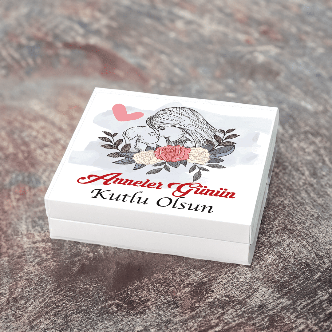 Anneler Günü Hediyesi Gül Desenli Karışık Special Çikolata & Draje Sunum Kutulu