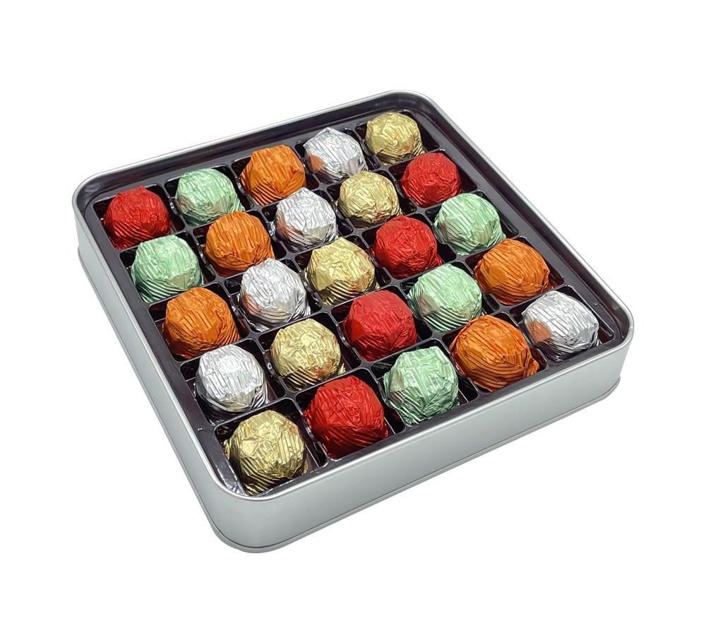 Firmalara Özel Renkli Fındıklı Çikolata Metal Kutu