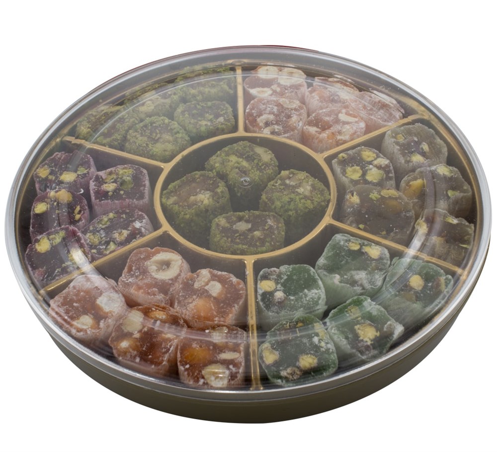 Hediyelik Karışık Fıstıklı ve Fındıklı Şerit Lokum 658gr.