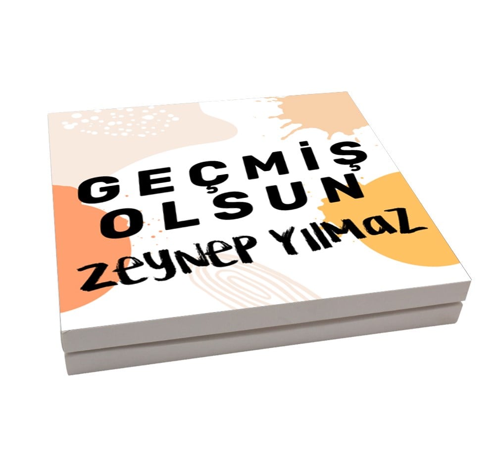 İsimli Geçmiş Olsun Tasarımlı Sunum Kutulu Special Şerit Lokum & Draje