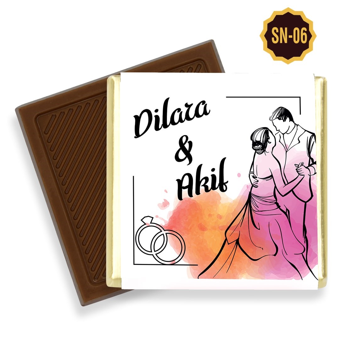 İsimli Söz Nişan Çikolatası (45 Adet Madlen Çikolata)