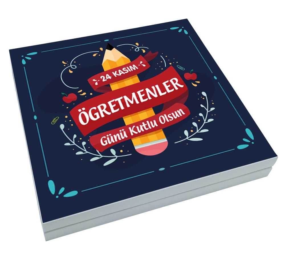 Kalem Desenli Hediyelik Öğretmenler Günü Karışık Special Lokum Sunum Kutulu