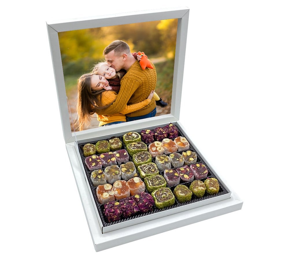 Kişiye Özel Fotoğraflı Karışık Special Lokum Sunum Kutulu