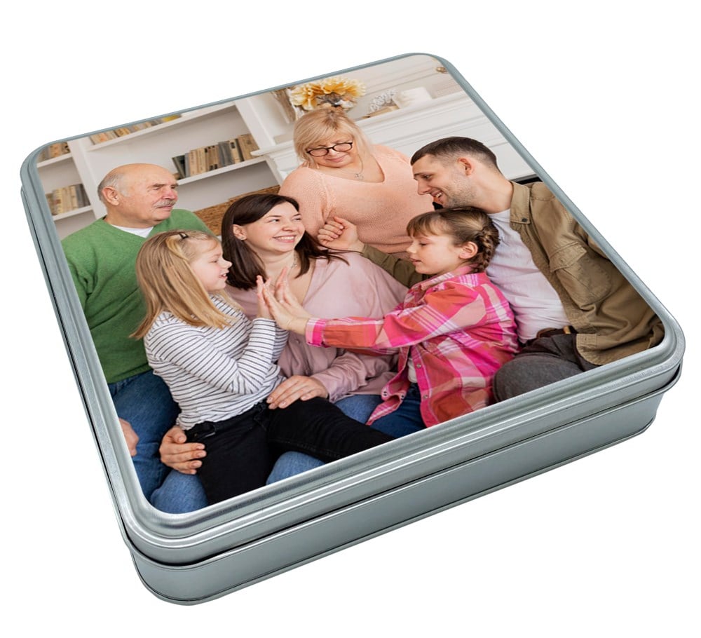 Kişiye Özel Fotoğraflı Special Truf Çikolata + Draje Metal Kutulu