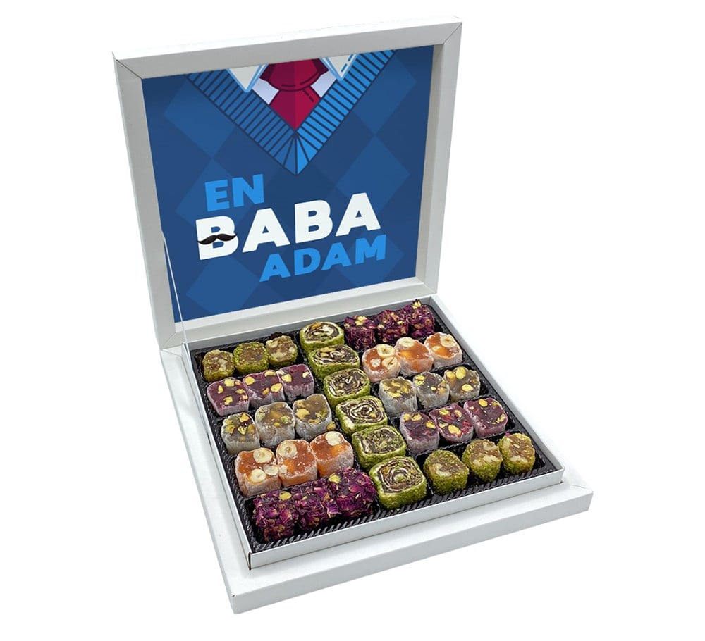 Kravat Tasarımlı Babalar Günü Special Kutulu Lokum