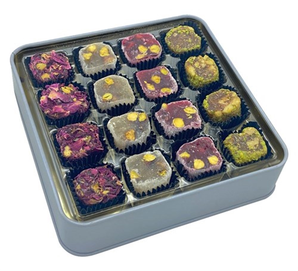 Metal Kutu Karışık Şerit Lokum 450gr.