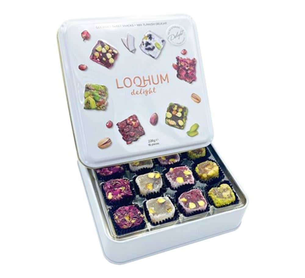 Metal Kutu Karışık Şerit Lokum 450gr.