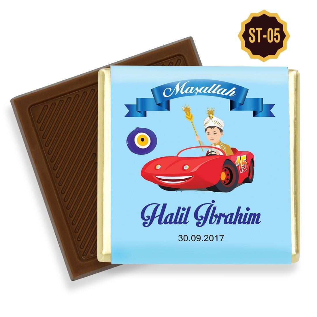 Özel Logolu Sünnet Çikolatası (100 Adet Madlen)