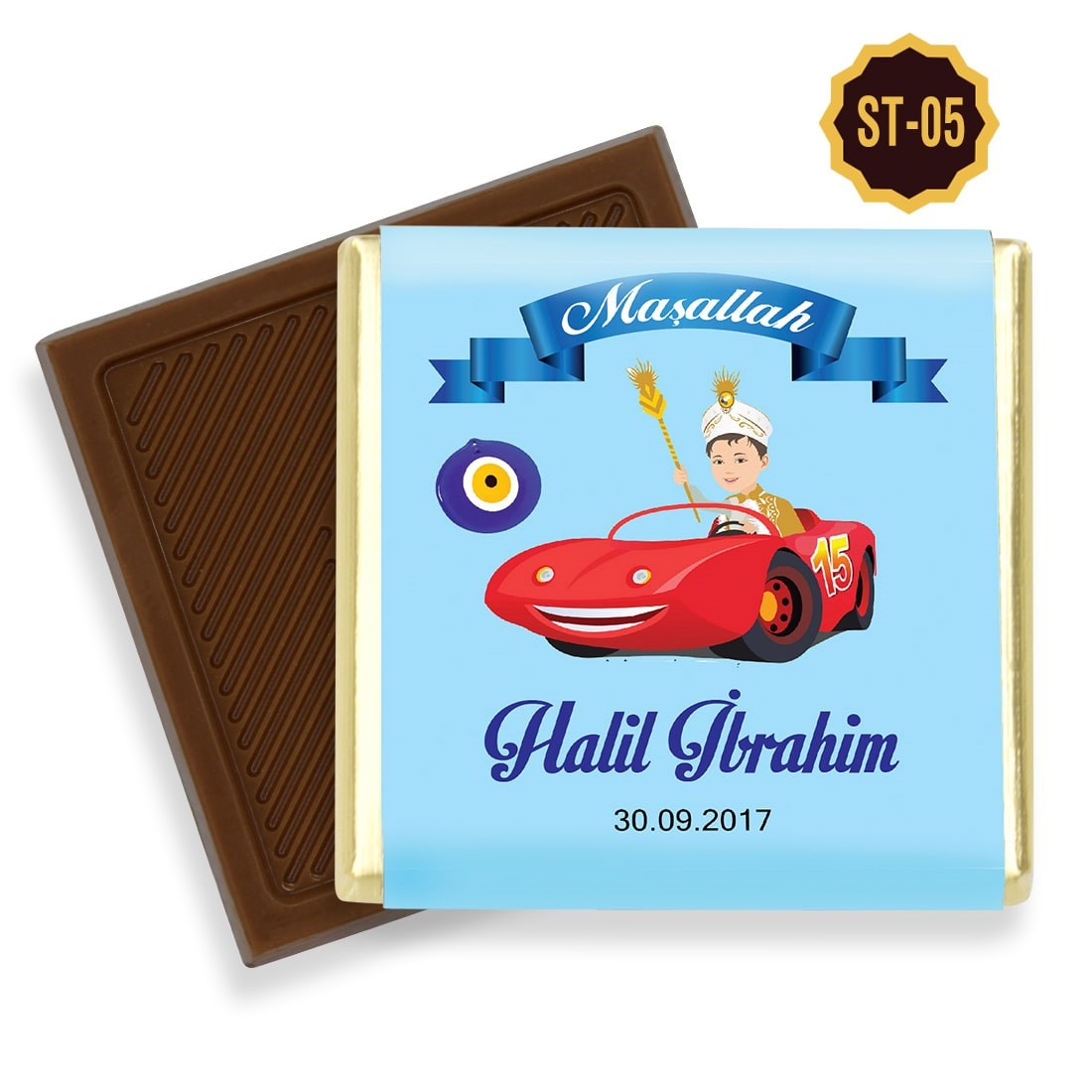 Özel Logolu Sünnet Çikolatası (60 Adet Madlen)