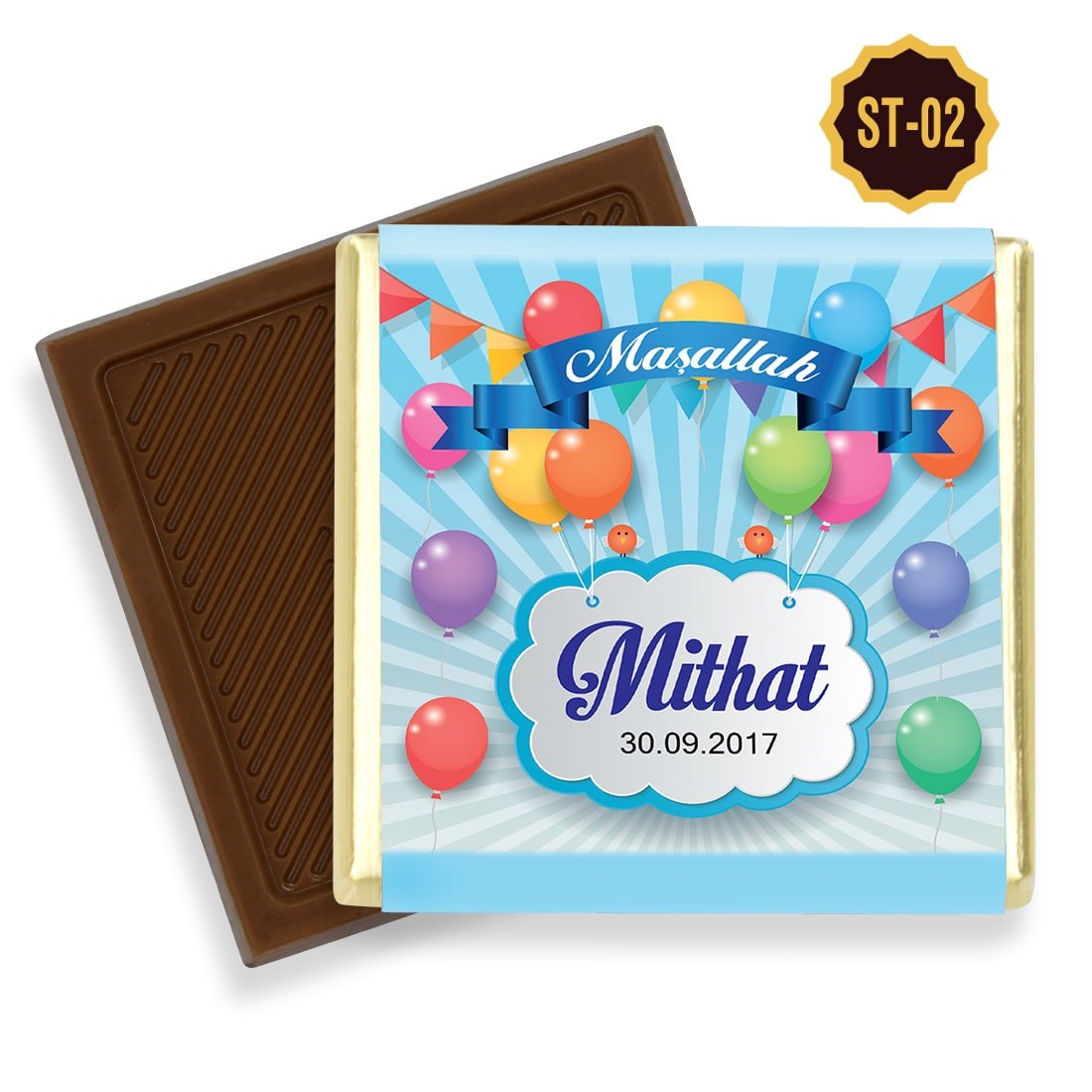 Özel Logolu Sünnet Çikolatası (60 Adet Madlen)