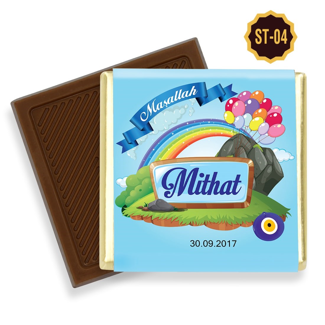 Özel Logolu Sünnet Çikolatası (60 Adet Madlen)