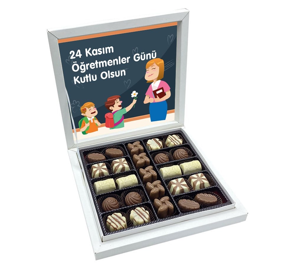 Özel Yazılı Hediyelik Öğretmenler Günü Special Çikolata Sunum Kutulu (Kadın)