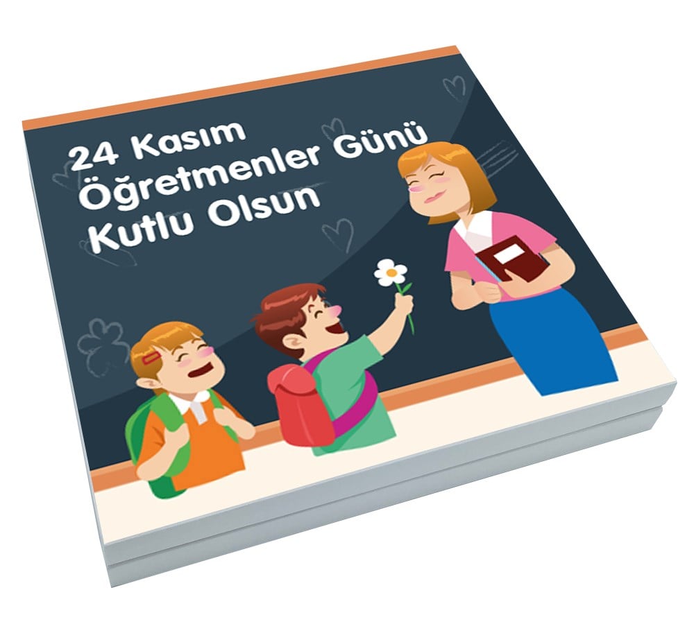 Özel Yazılı Hediyelik Öğretmenler Günü Şerit Lokum & Draje Sunum Kutulu (Kadın)
