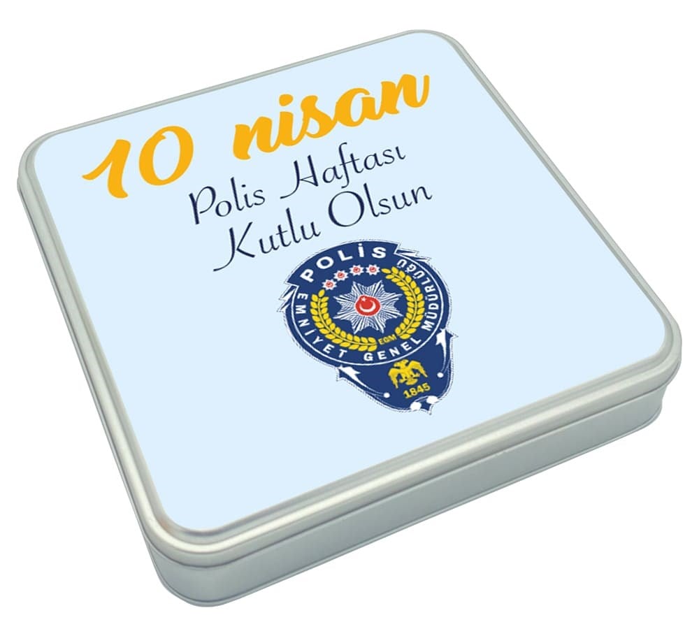 Polis Haftası Rozet Baskılı Baklava Lokum & Draje