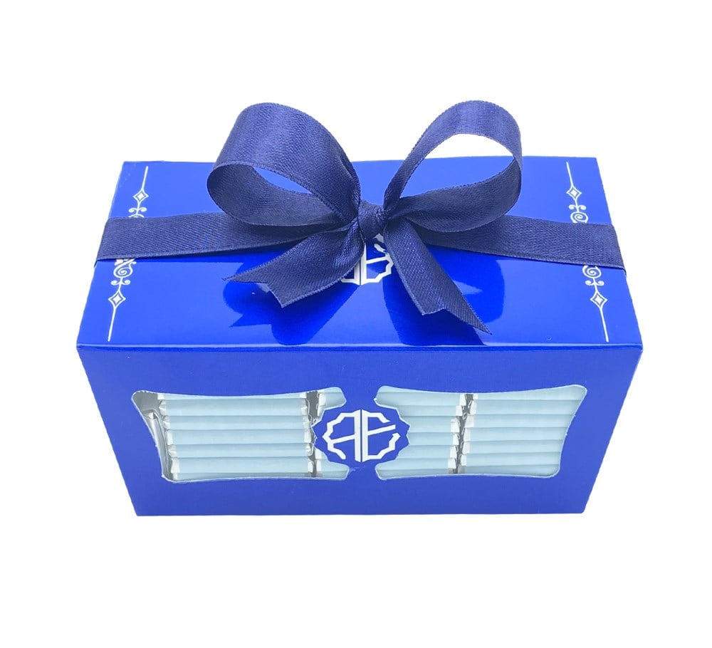 Puantiye Desenli Erkek Bebek Çikolatası (60 Adet)