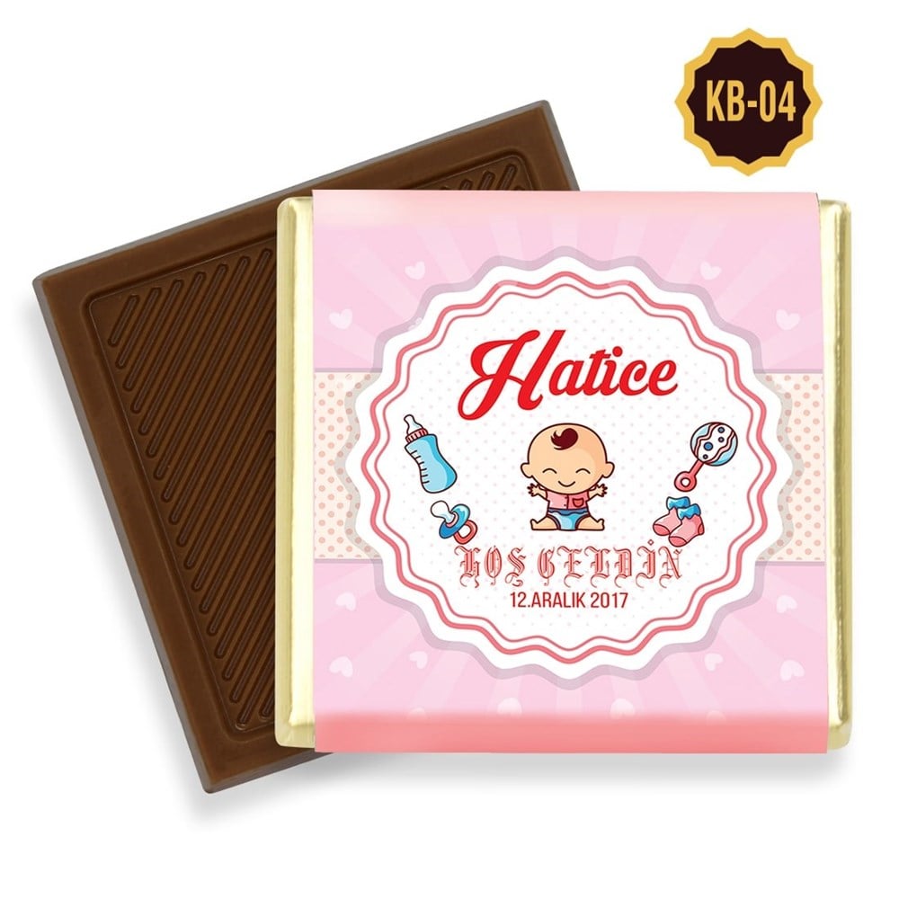 Puantiye Desenli Kız Bebek Çikolatası Kutu Kolonyalı