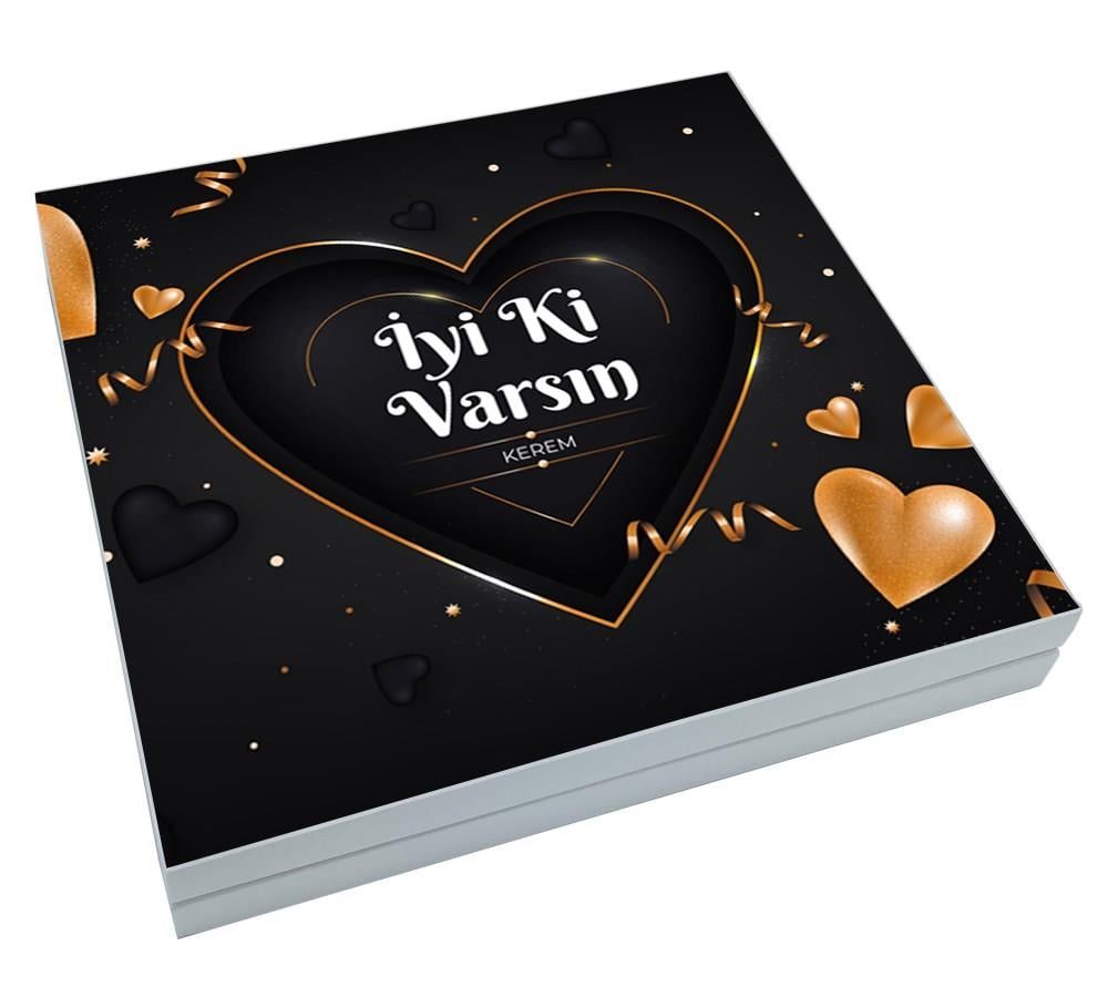 Sevgililer Günü Hediyesi Altın Kalpli Karışık Special Lokum