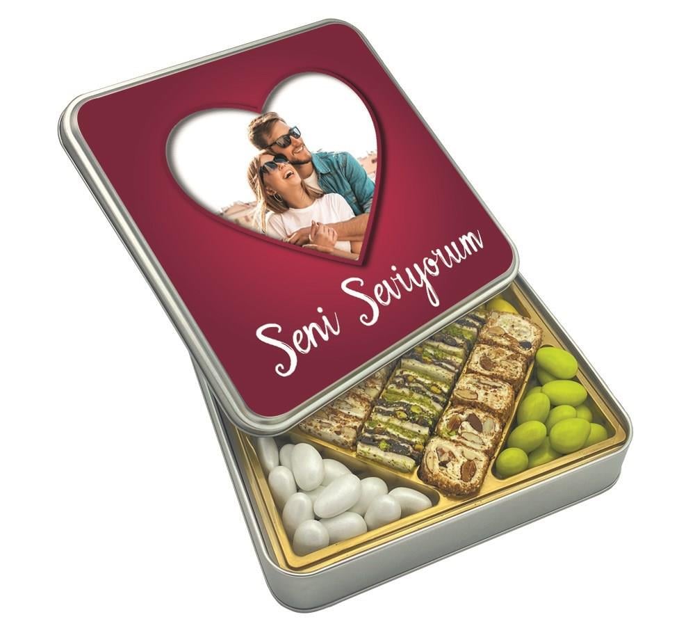 Sevgililer Günü Hediyesi Fotoğraflı Special Baklava Lokum & Draje
