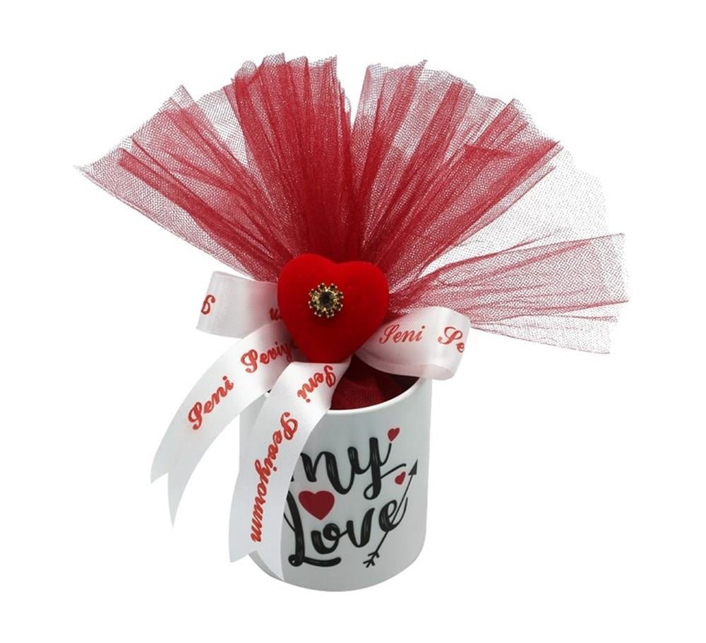 Sevgiliye Özel My Love Yazılı Çikolata Dolu Kupa
