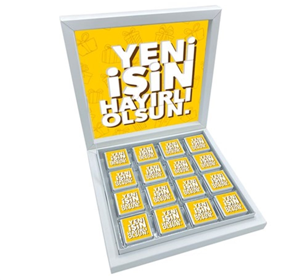 Yeni İş Tasarımlı Madlen Çikolata 32 Adet Sunum Kutulu