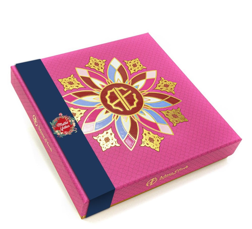 Yılbaşı Hediyesi Şerit Lokum ve Draje Pembe Kutu
