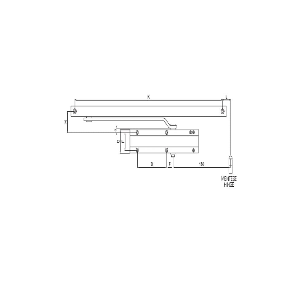 KALE KAPI HİDROLİĞİ TEK RAYLI 3 - KD002/40-330HidroliklerKale Kilit