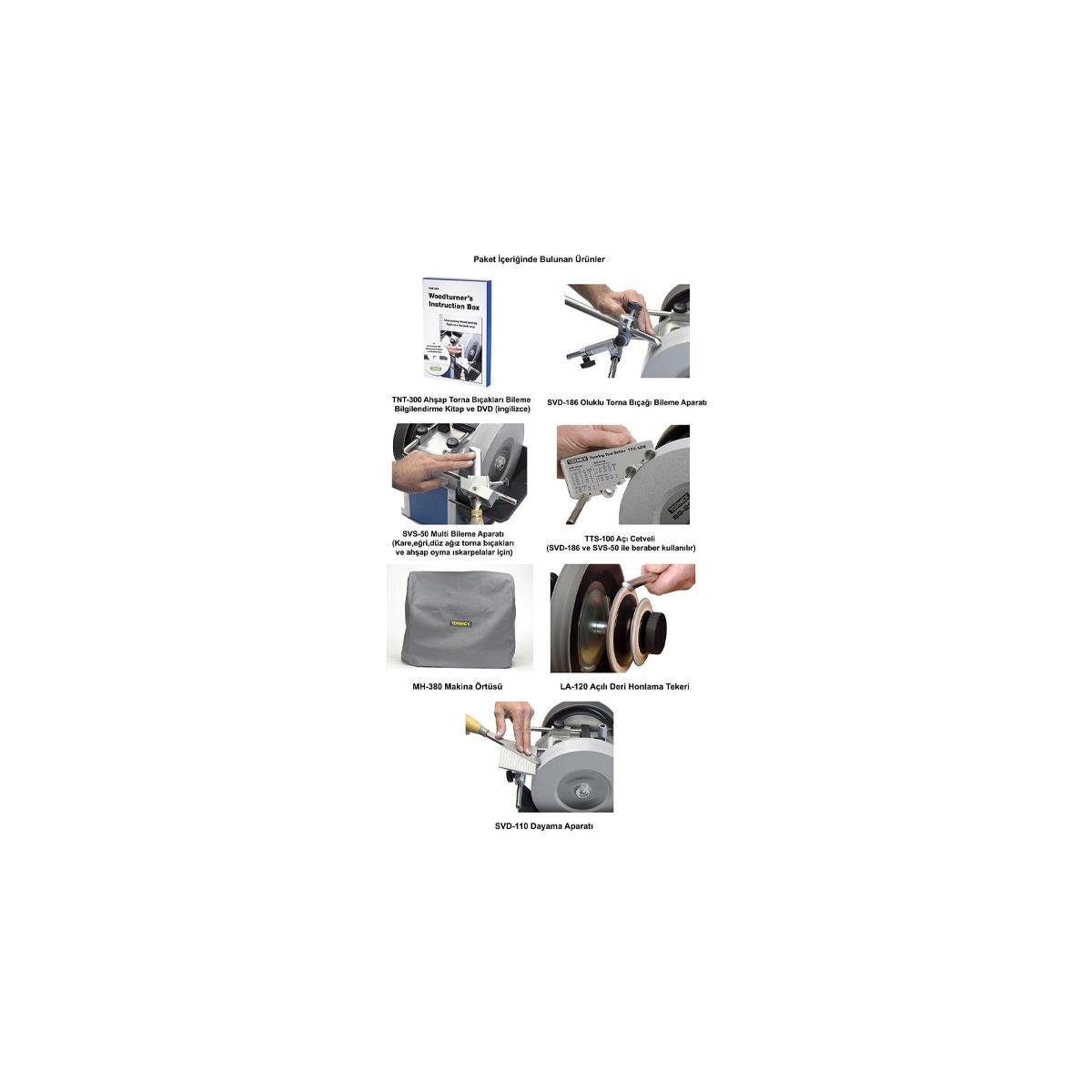 TORMEK TNT-808 Ağaç Tornalama Bıçakları Bileme Kiti  Yedek Parçalar ve Aksesuarları TORMEK