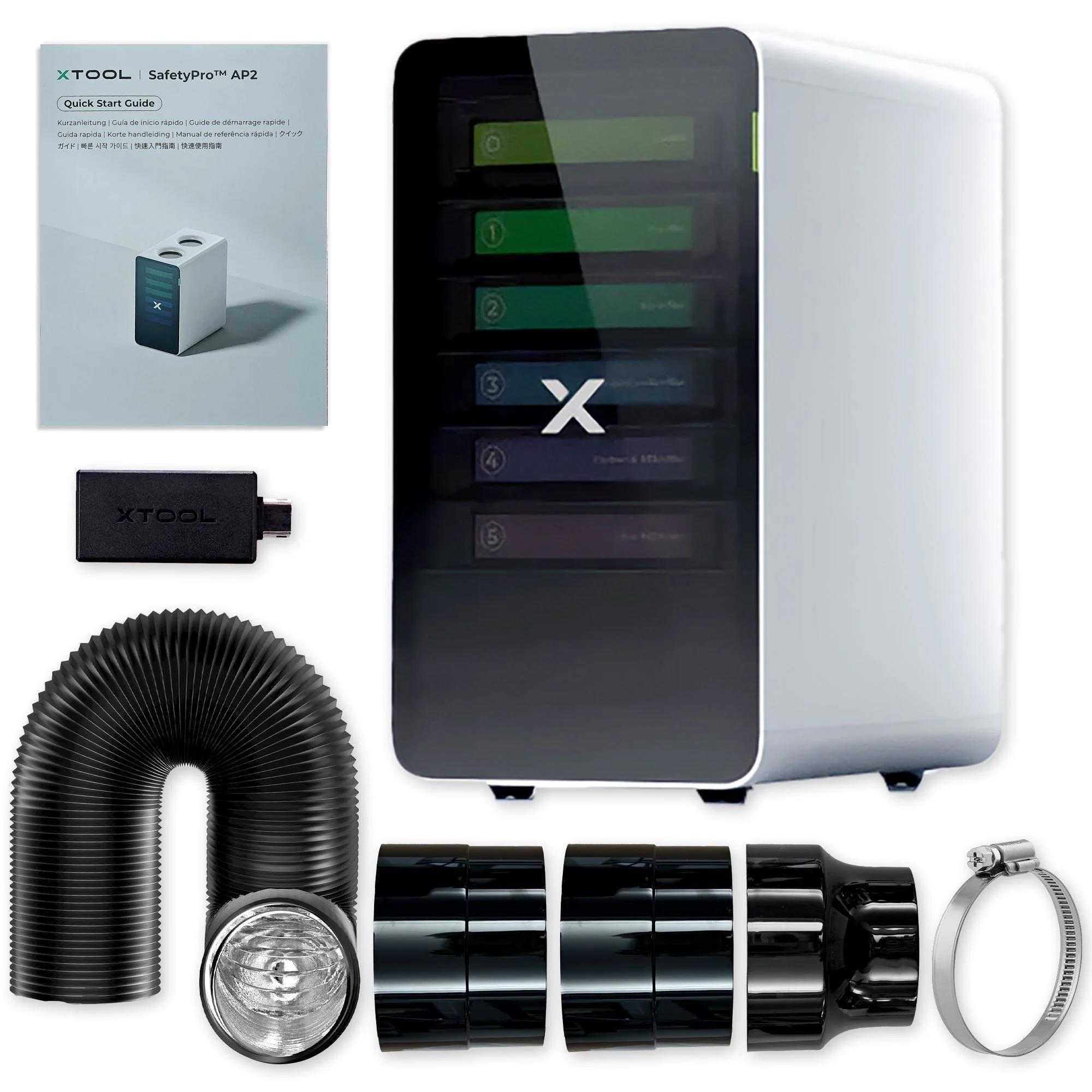 XTOOL AP2 Süper Siklon Hava Koku Temizleme Makinesi- Uyumlu Makineler: P2S, P2, S1, M1 Ultra, F1 Ultra, D1, M1, F1 XTOOL XTOOL