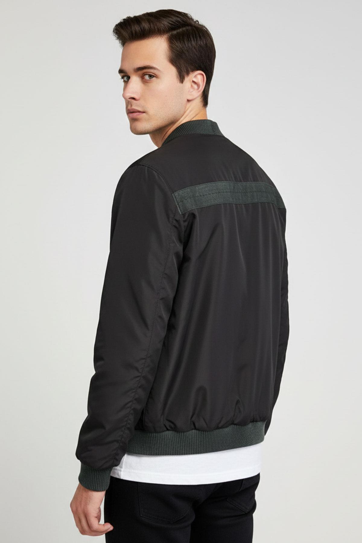 Apollo Çift Taraflı Hakiki Deri Yeşil Taşlama Bomber Erkek Mont