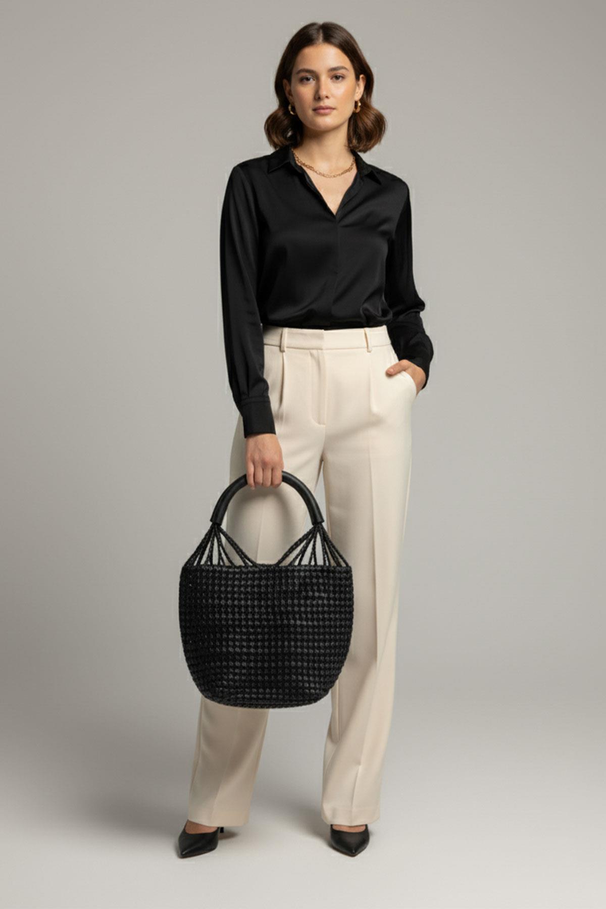 CERES ÖRGÜ DERİ ÇANTA