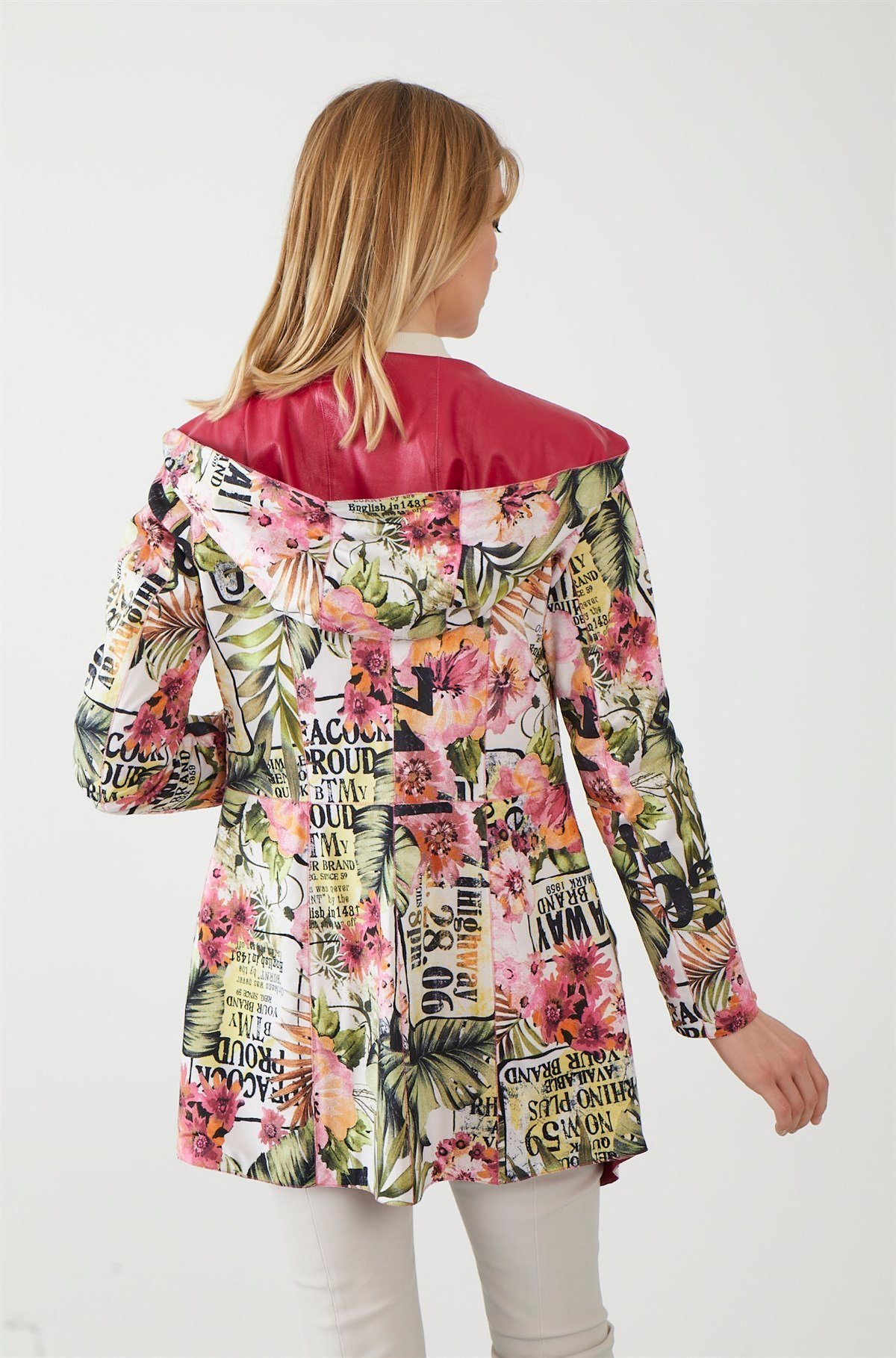 Beatrix Fuchsia Women's Double-Sided Leather Coat