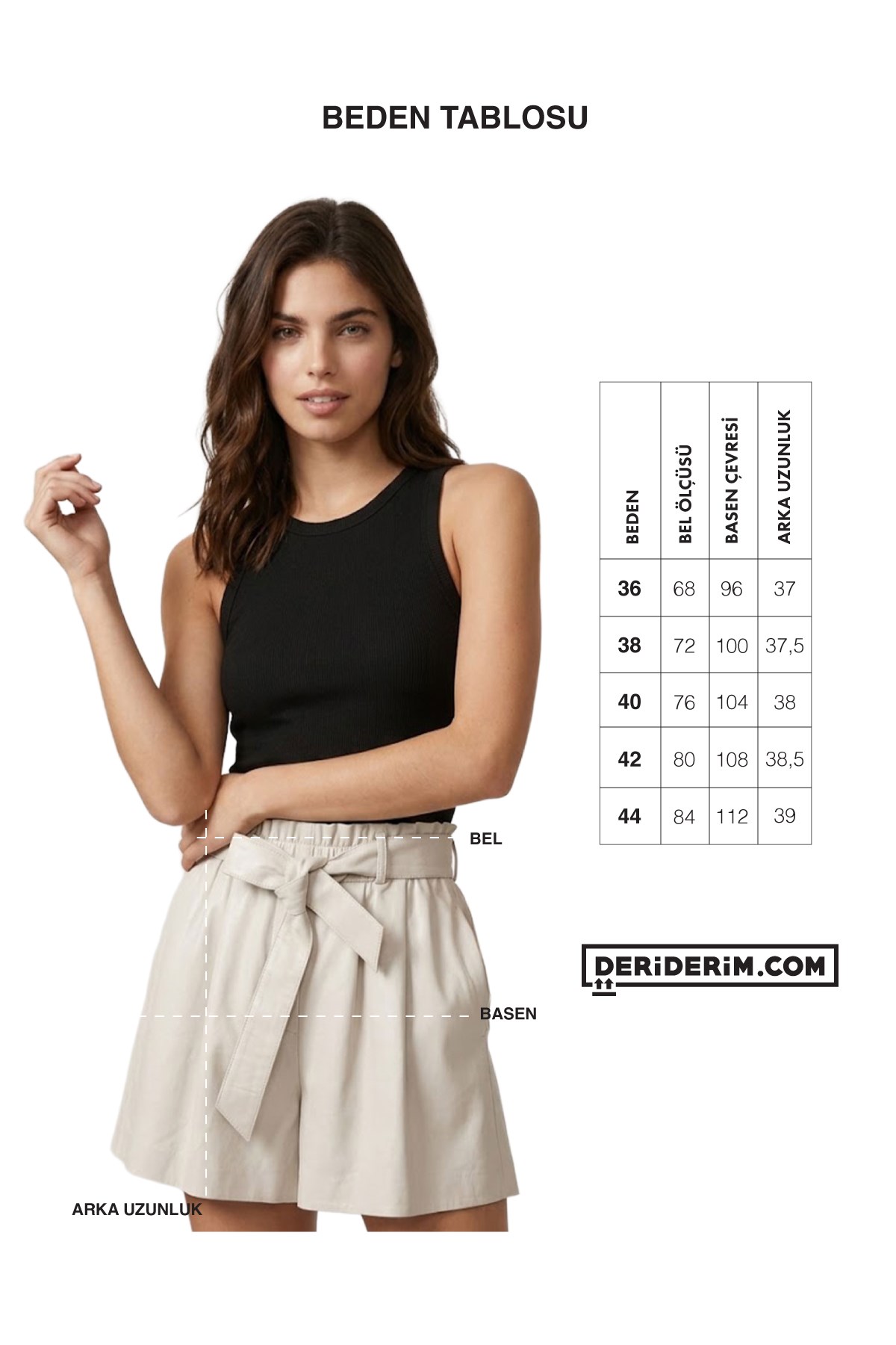 White Belt Detailed Women's Leather Shorts