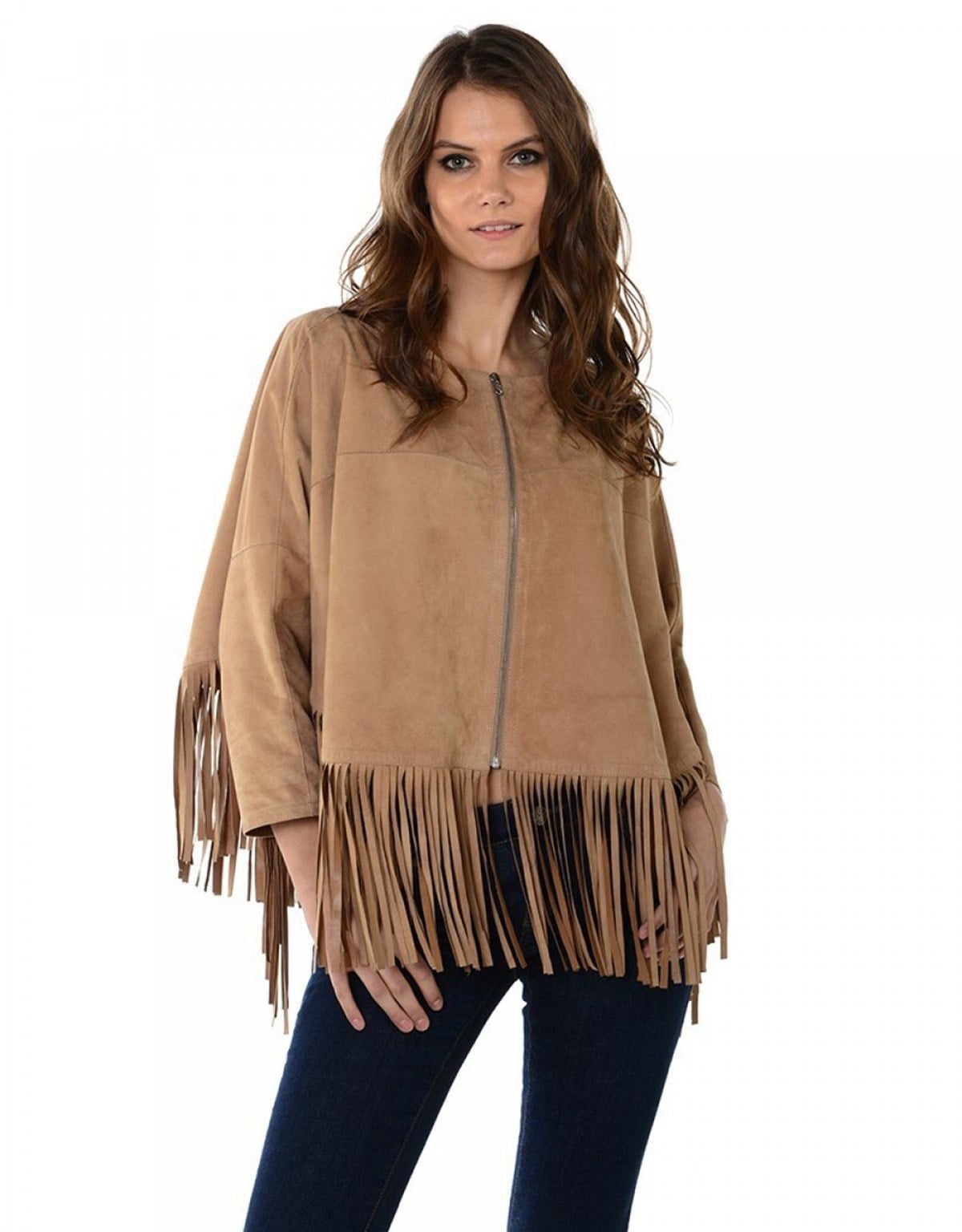 Camel Arabella Kadın Süet Panço