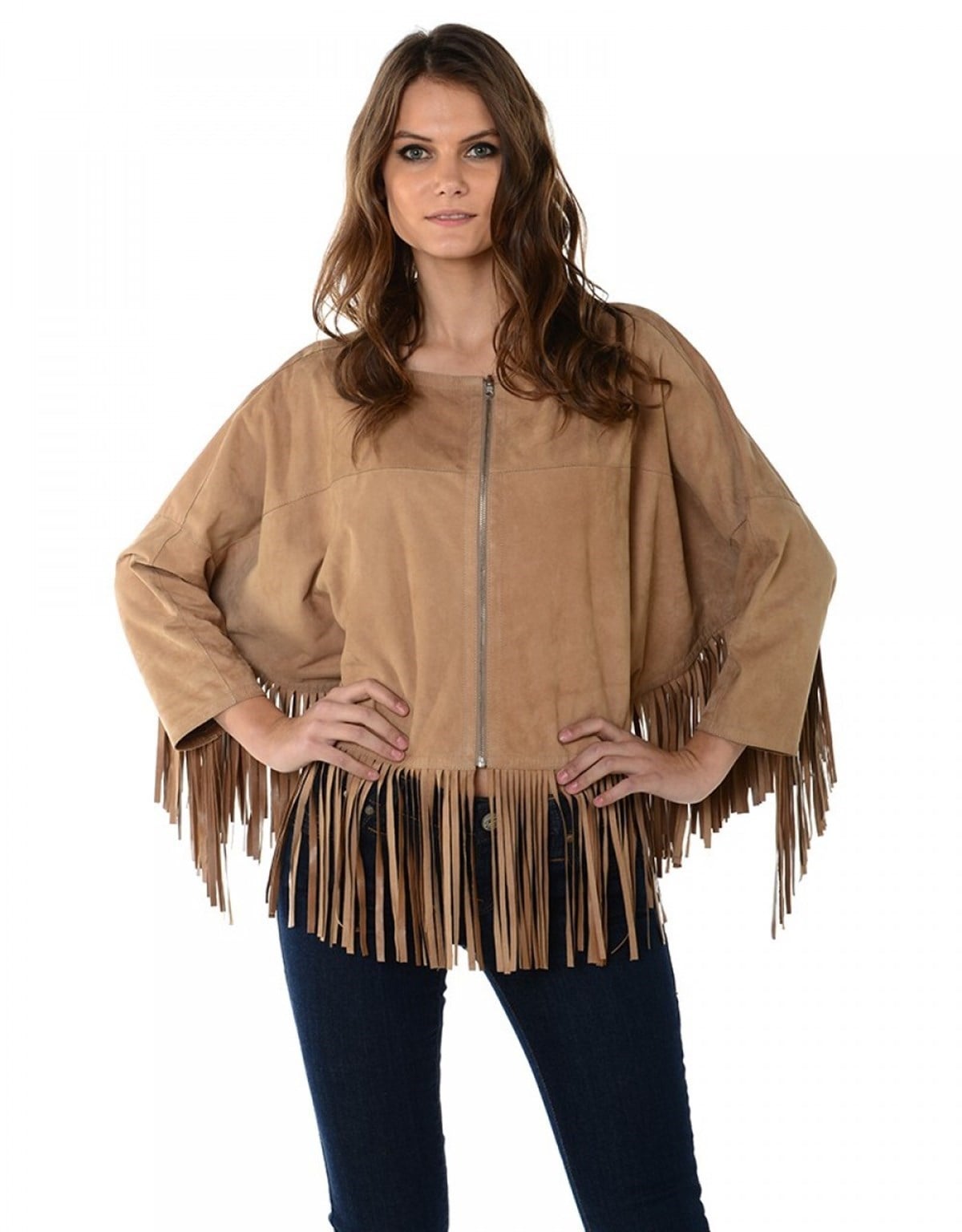 Camel Arabella Kadın Süet Panço