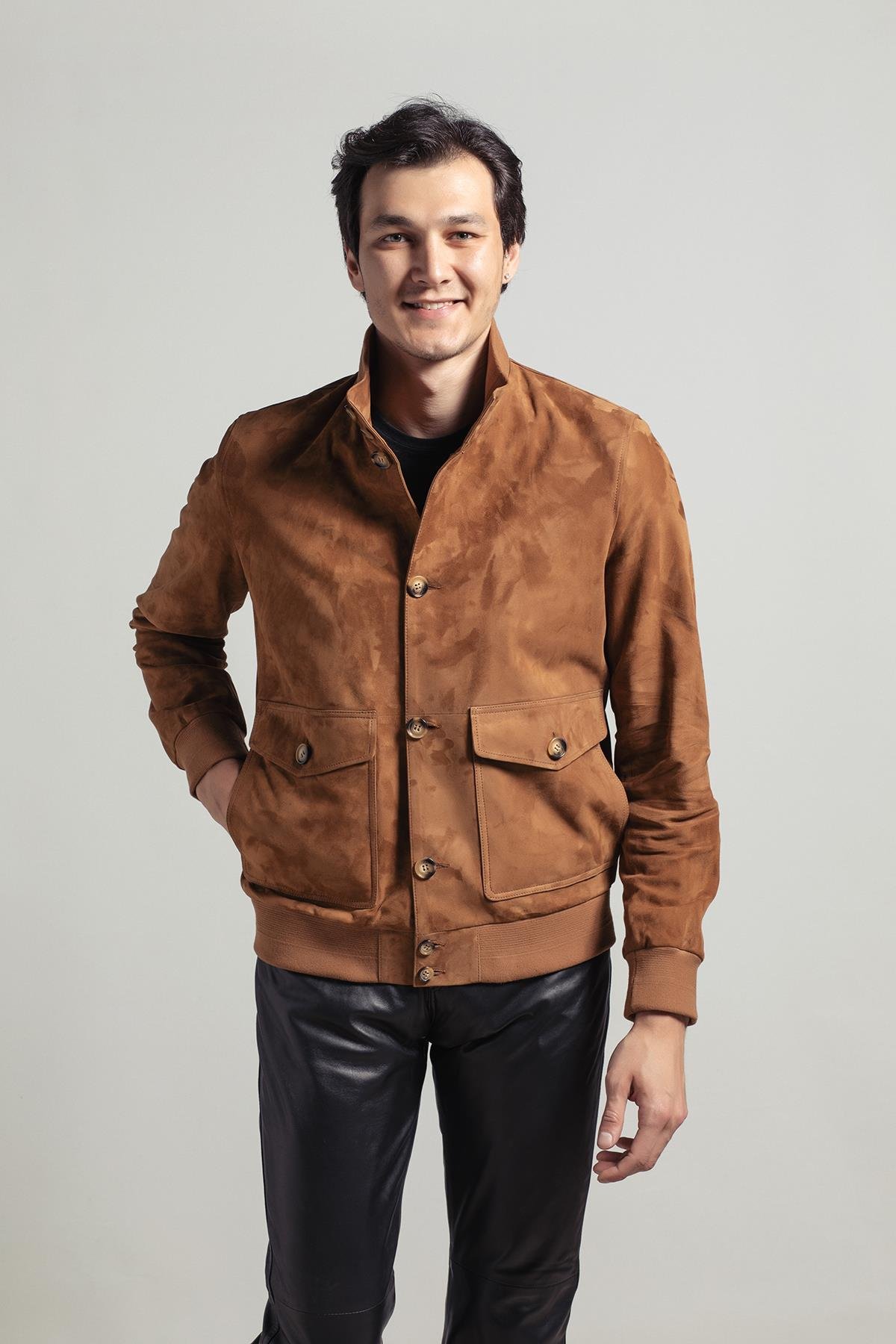 Camel Knox Erkek Süet Mont