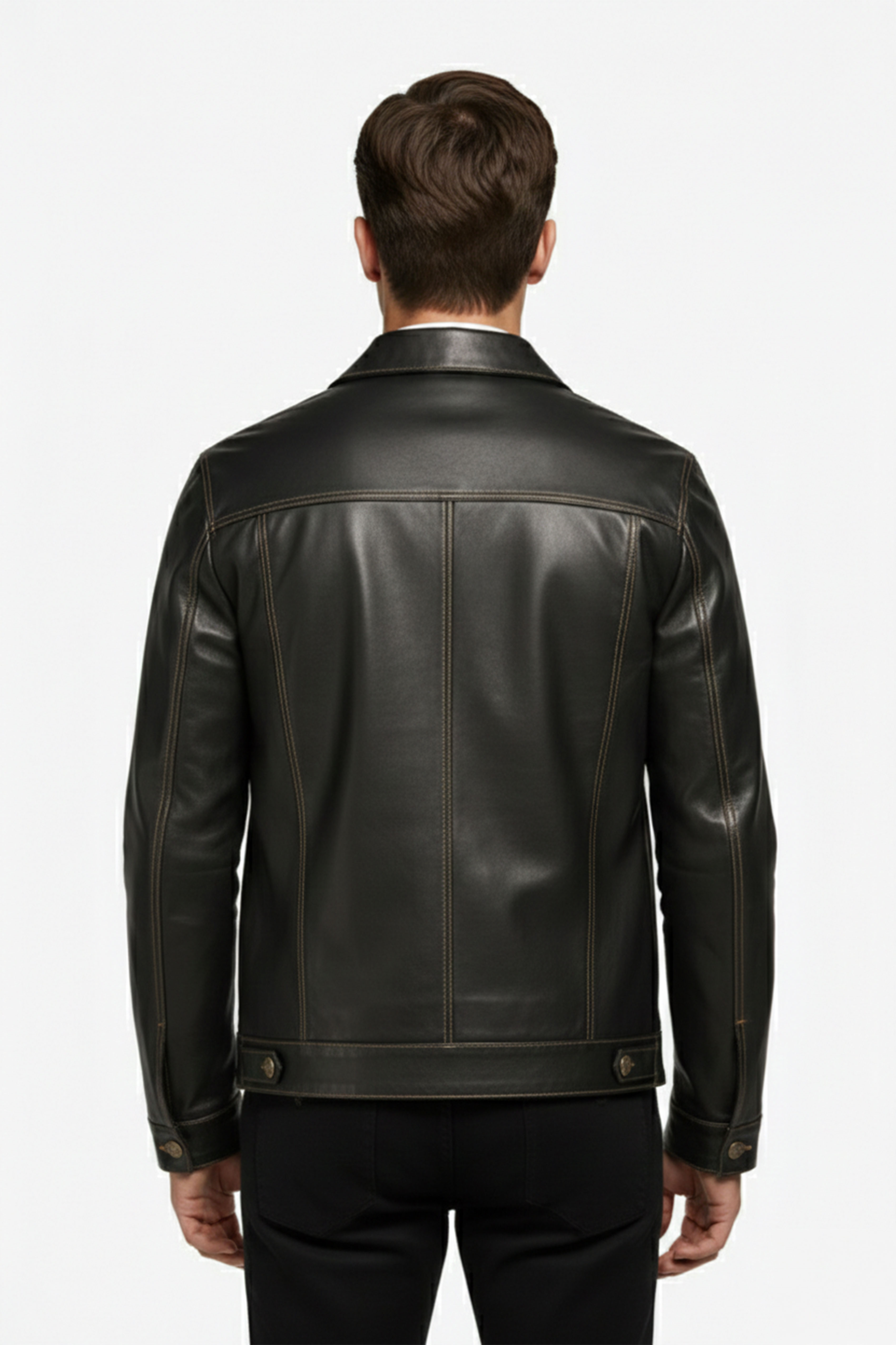 Classic Denim Hakiki Deri Ceket