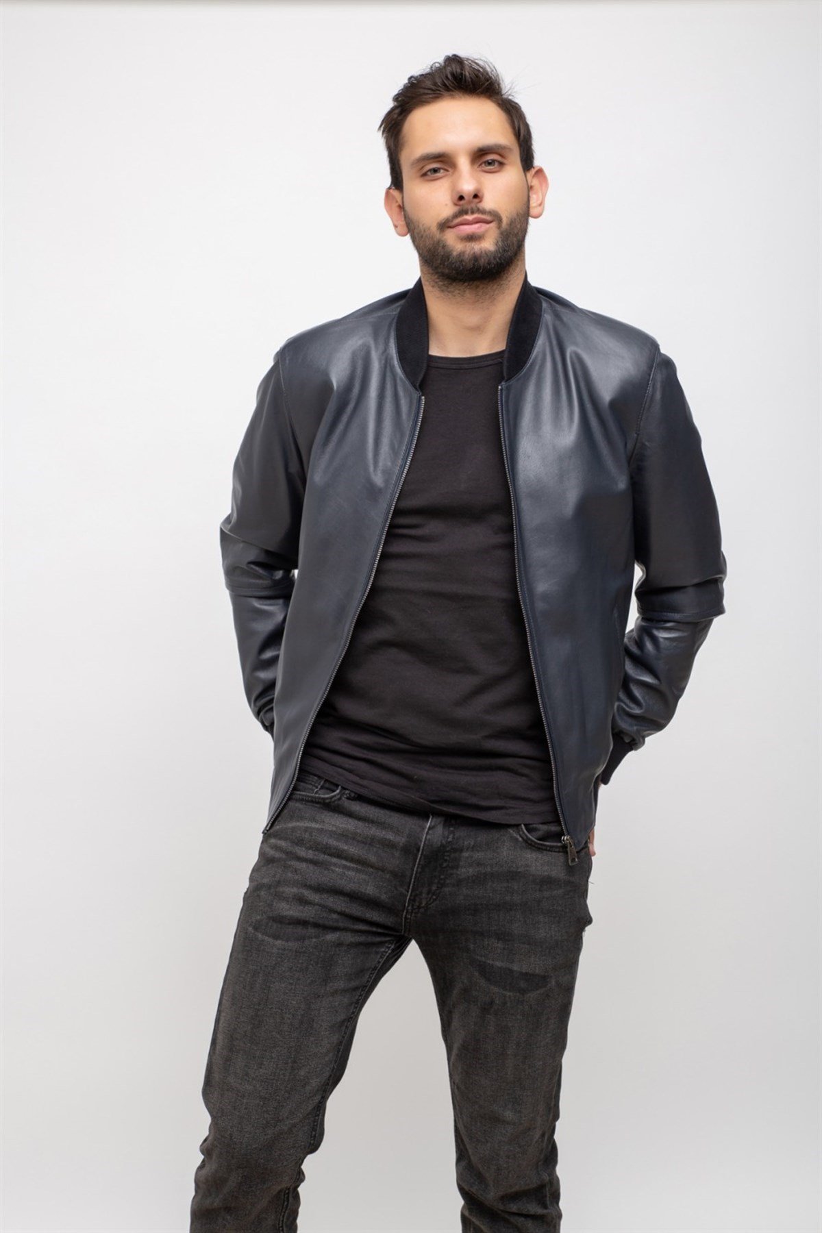 Damien Erkek Deri Mont