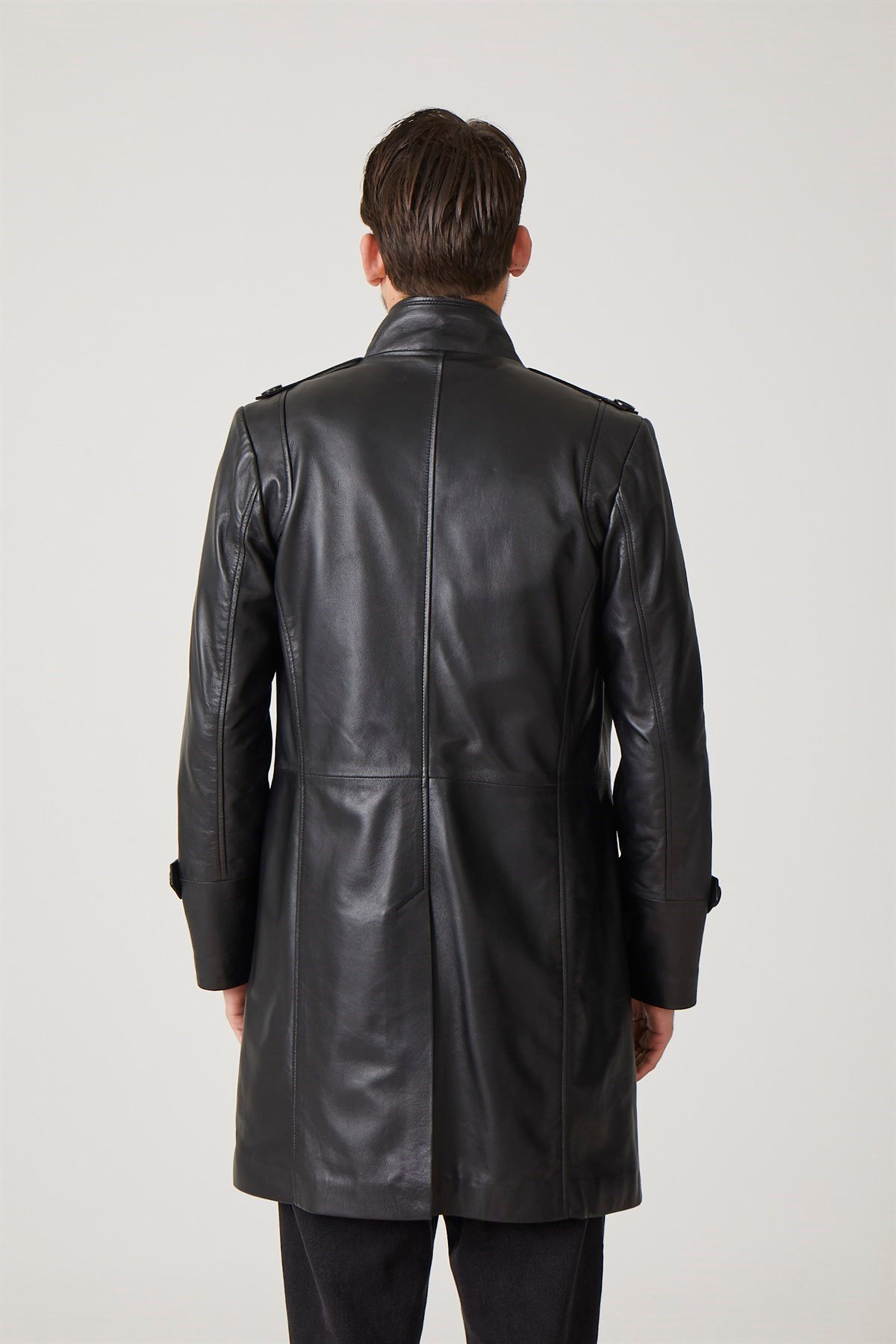 Darryl Black Men's Leather Coat