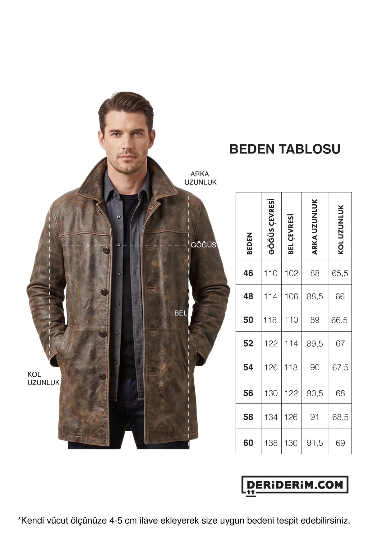 Dean Winchester Hakiki Deri Erkek Ceket Kaban