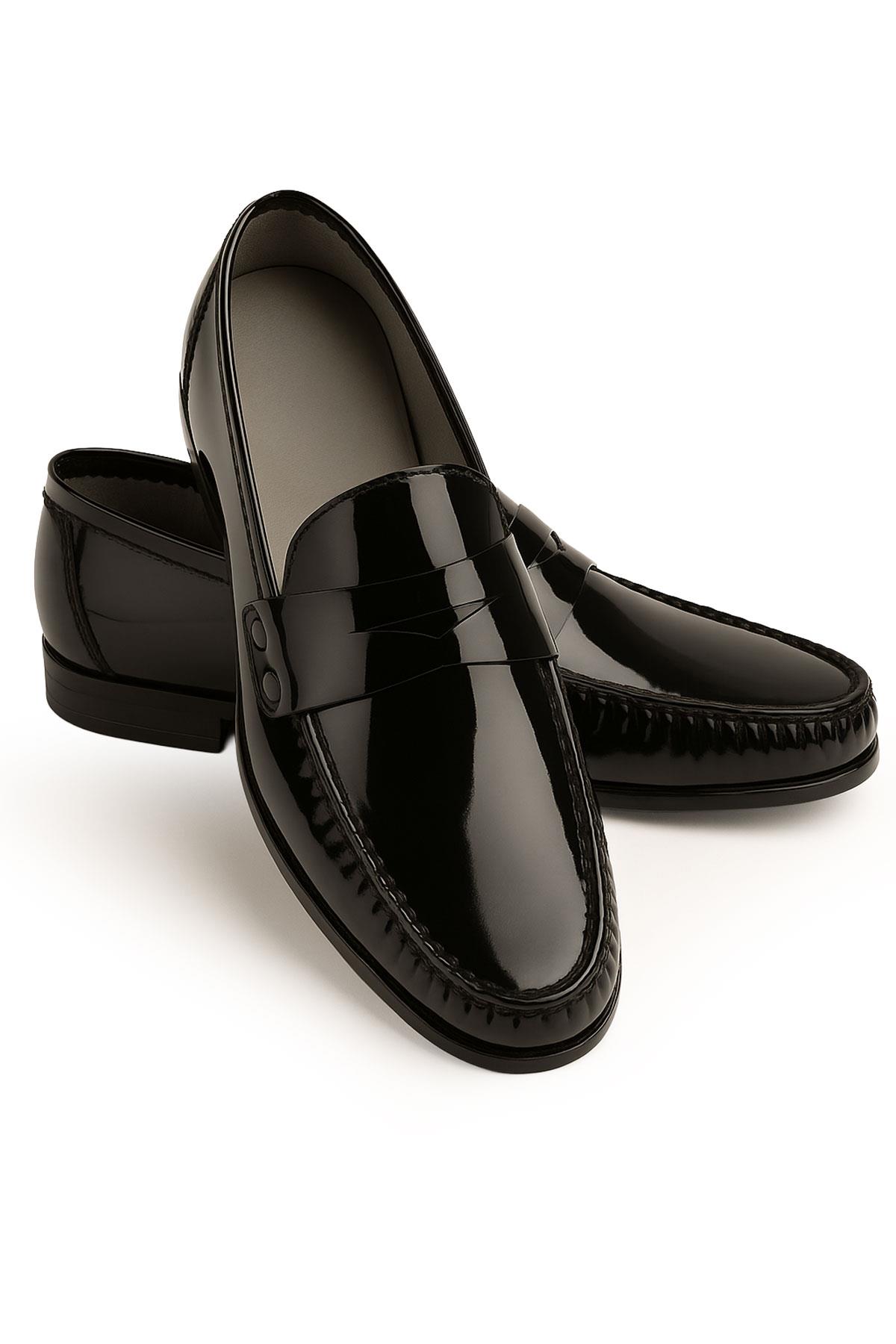 Erkek Siyah Rugan Ayakkabı