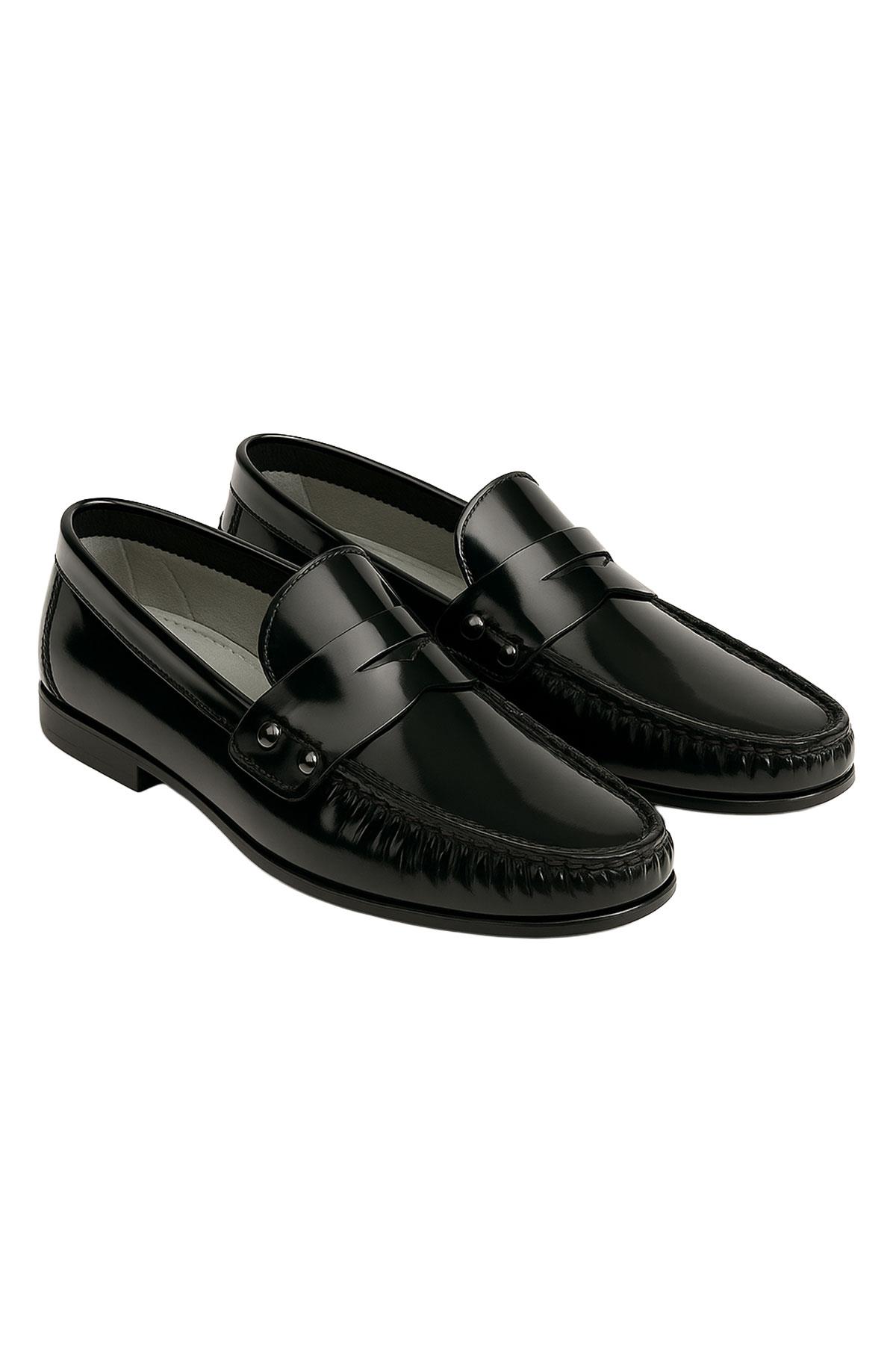 Erkek Siyah Rugan Ayakkabı