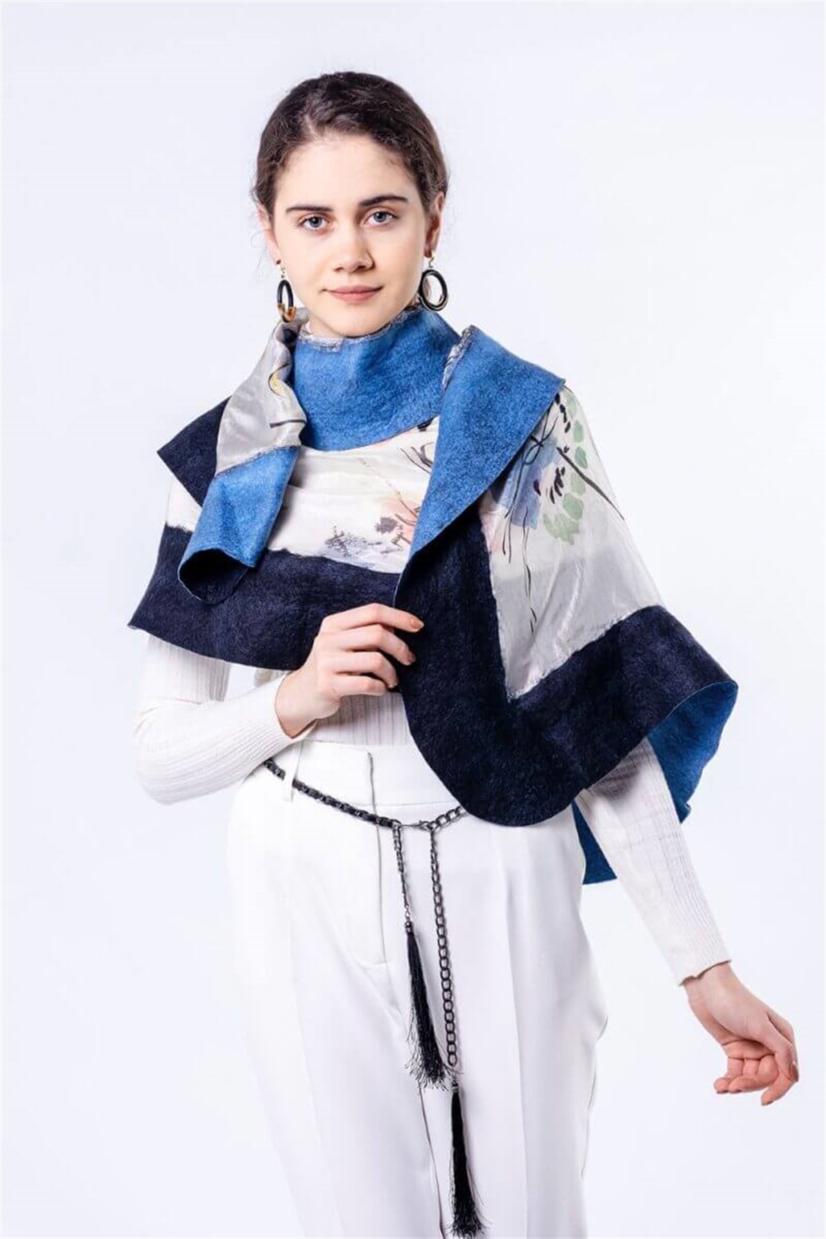 FELT KANDİNSKY COMPOSİTİON İPEK KEÇE ŞAL