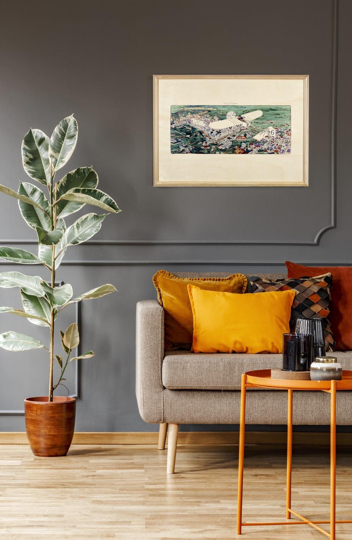 FLY_TO_PARIS Wooden Table