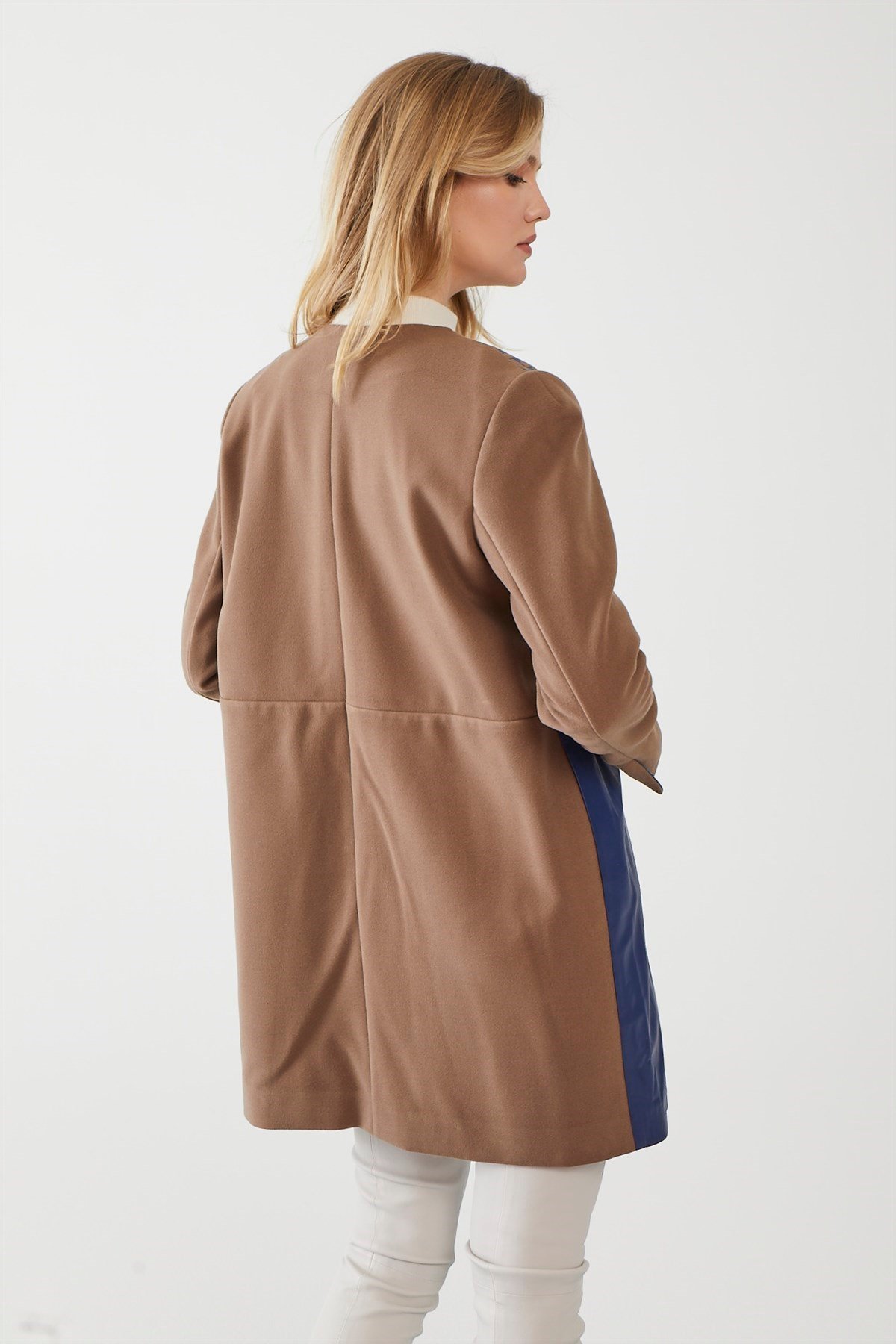 Franny Parliament Blue Women's Leather Coat