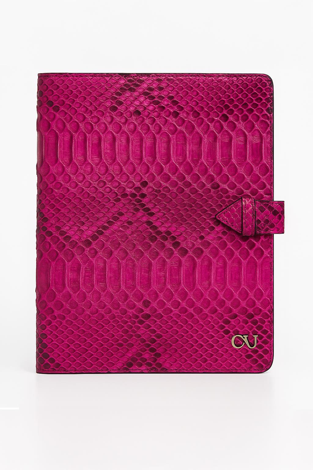Fuşya Hakiki Yılan Derisi Tablet Kılıfı
