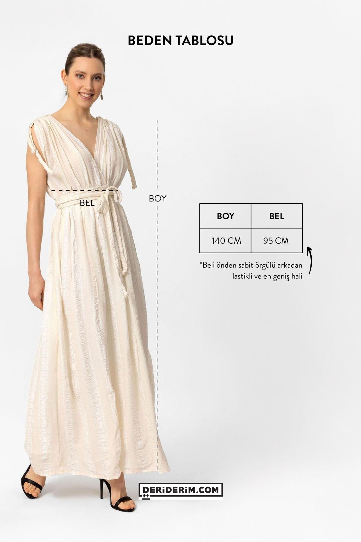 Gece Mavisi Helen Saç Örgüsü Detaylı Askılı Bel Lastikli  Astarlı Dekolteli Abiye Uzun Gece Elbisesi