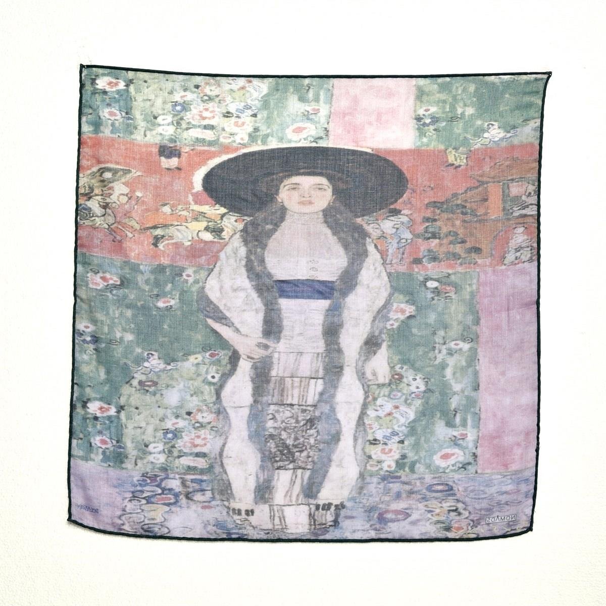 Gustav Klimt Adele Bloch Bauer Desenli Renkli Çok Fonksiyonlu Renkli Kare 45x45 Bandana