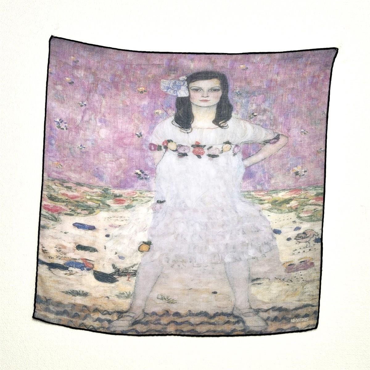 Gustav Klimt Mada Primavesi Desenli Renkli Çok Fonksiyonlu Renkli Kare 45x45 Bandana