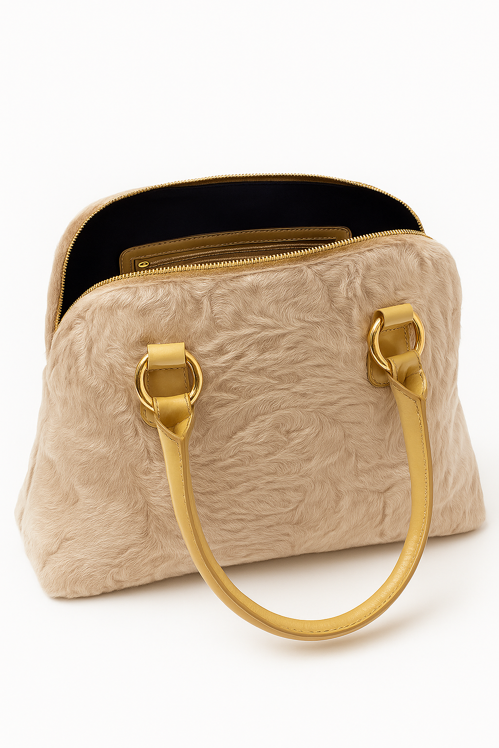 Hakiki Deri Bej Çanta