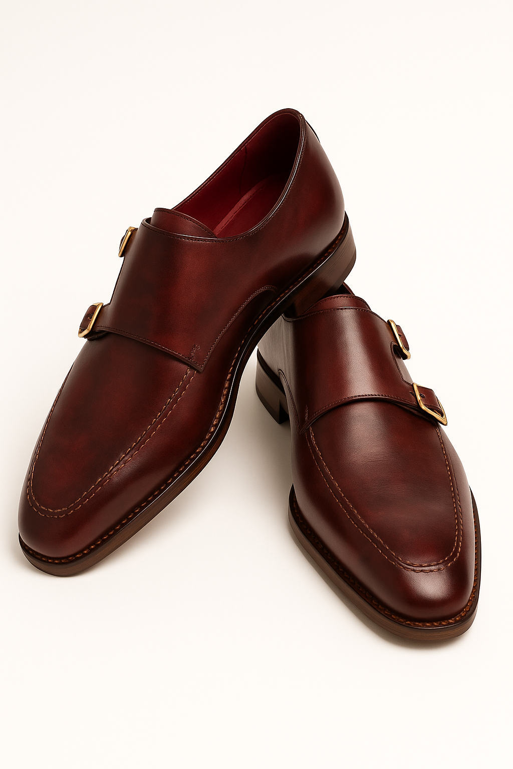 Hakiki Deri Çift Tokalı Klasik Erkek Ayakkabı 